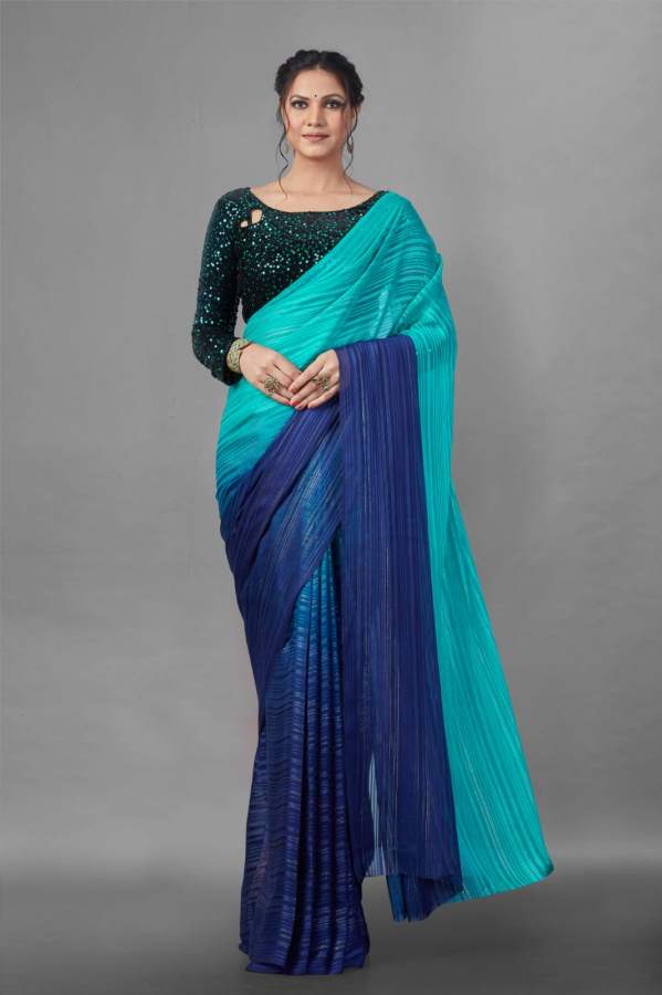 S Multy Sequence Fancy Wear Weightless Satin Saree Collection